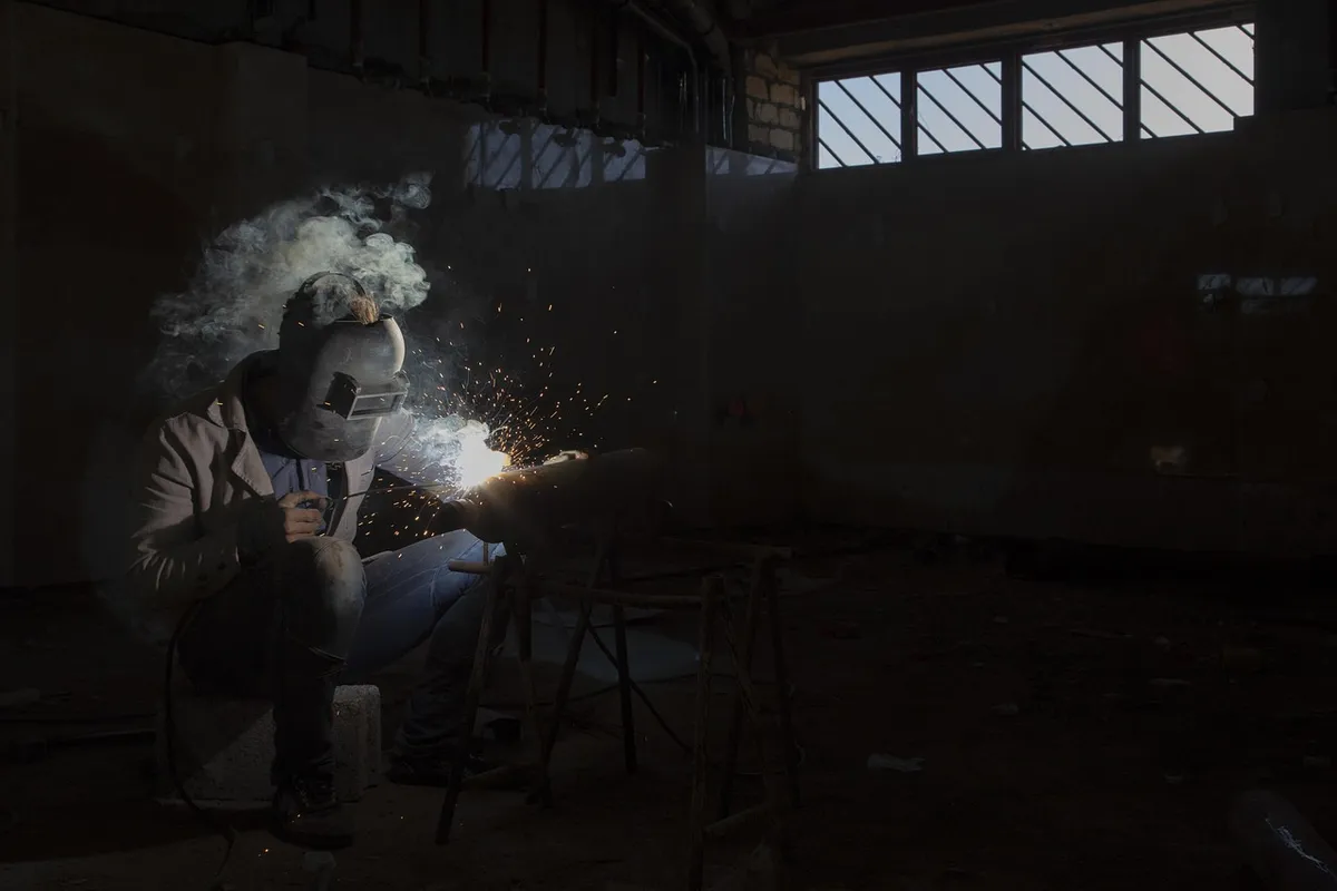 job, welding, people, life, lifestyle, iran, qom, qom province, work, labor, person, mask, man, canon photography, persian, photojournalism, iranian, street pho