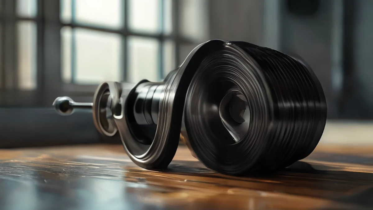 A film spool clamp is used to secure a film spool during processing.