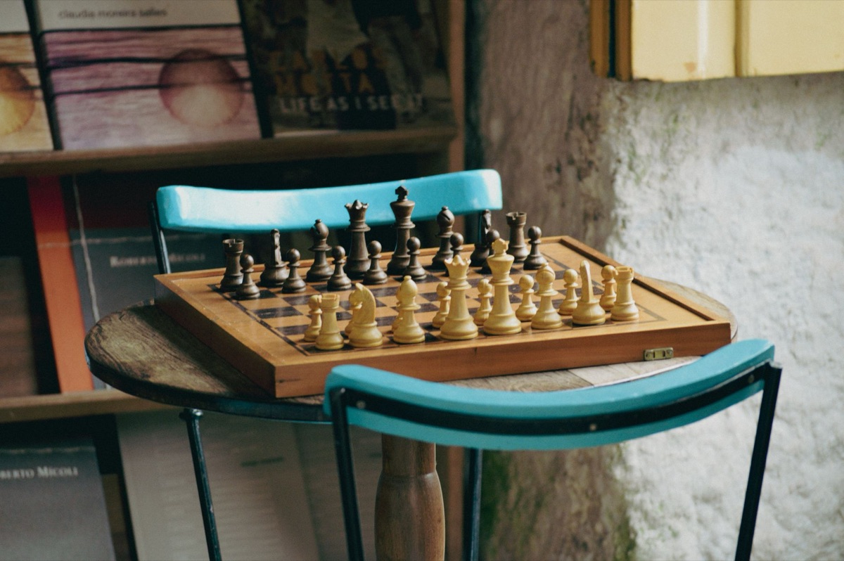 Scacchiere in fase di gioco