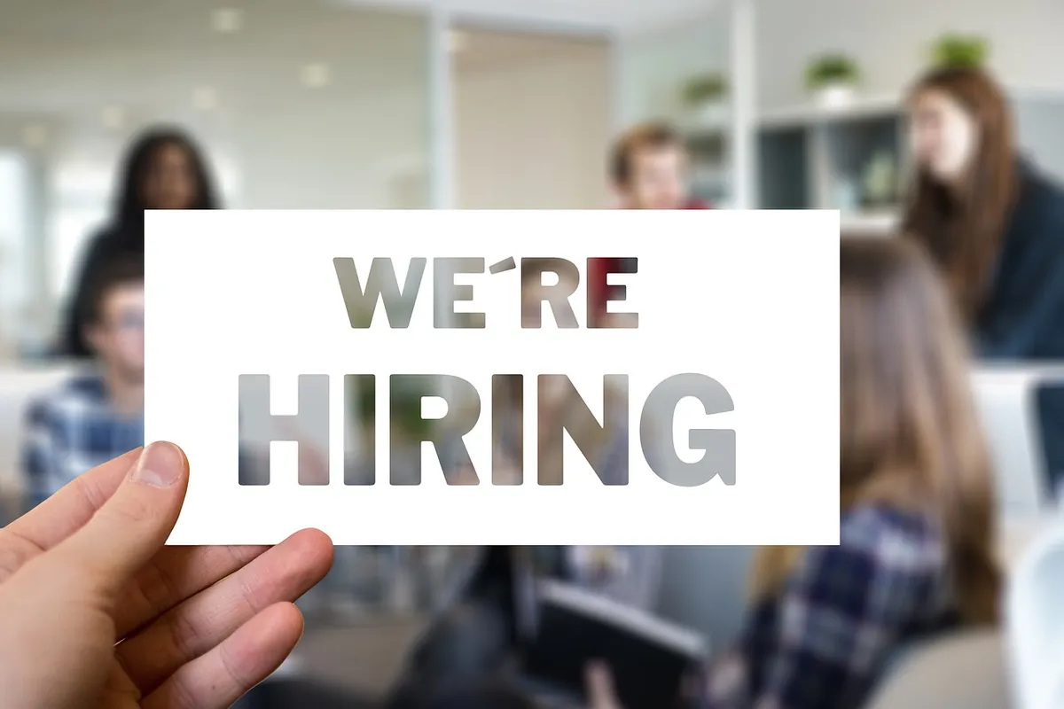 job, job offer, workplace, job search, colleagues, job placement, attitude, employees, city, logo, office, service, communicate, outside, post office, night, co