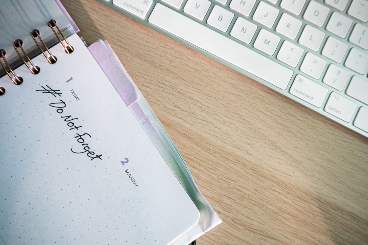 デジタルノートブックにカレンダー